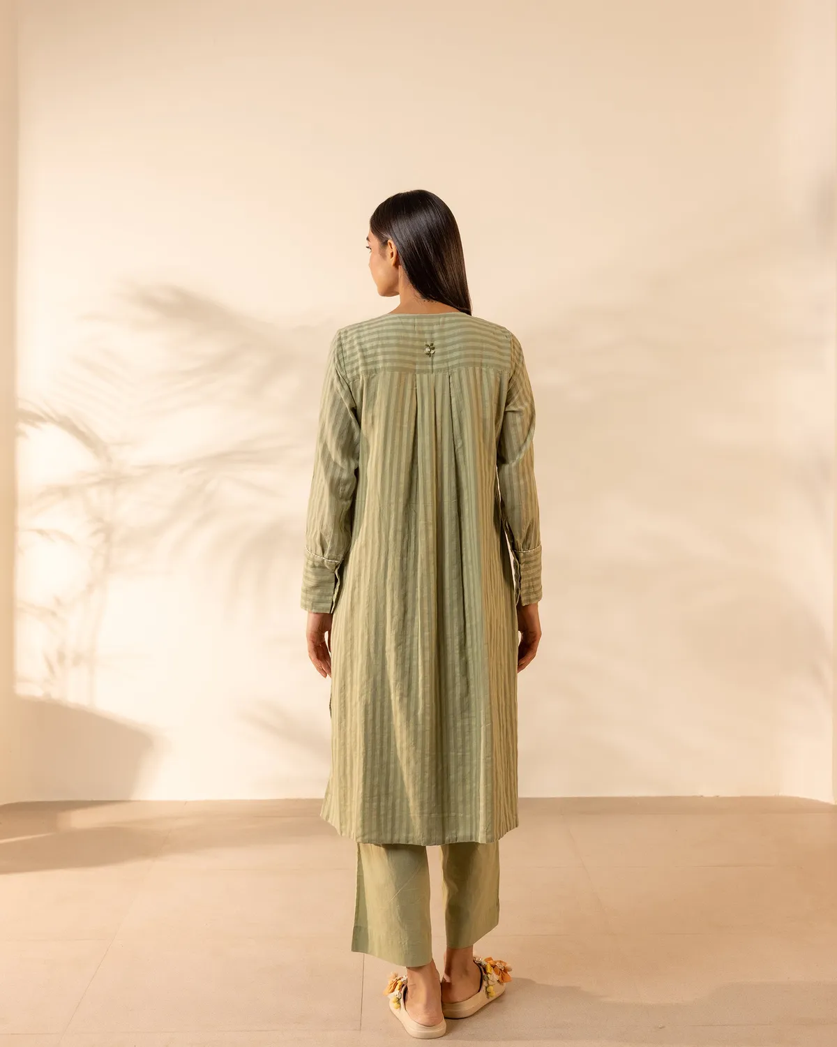 Our Dve Tangerine Honeydew coordinato verde cotone