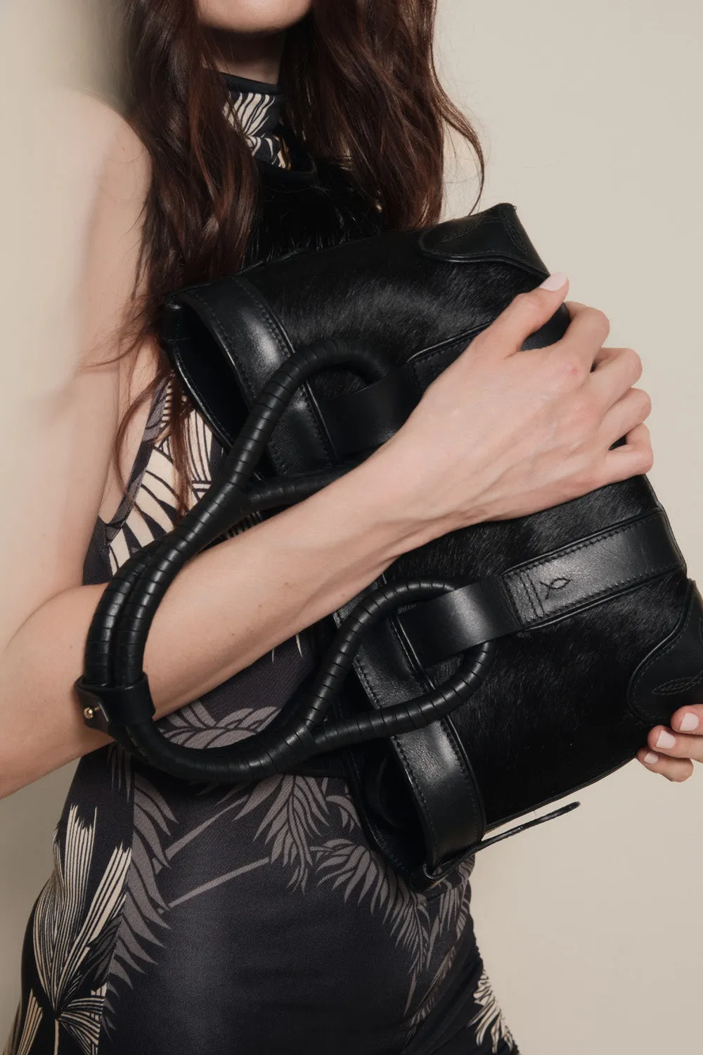 Johanna Ortiz Destiny's Ride mini tote pelle nera