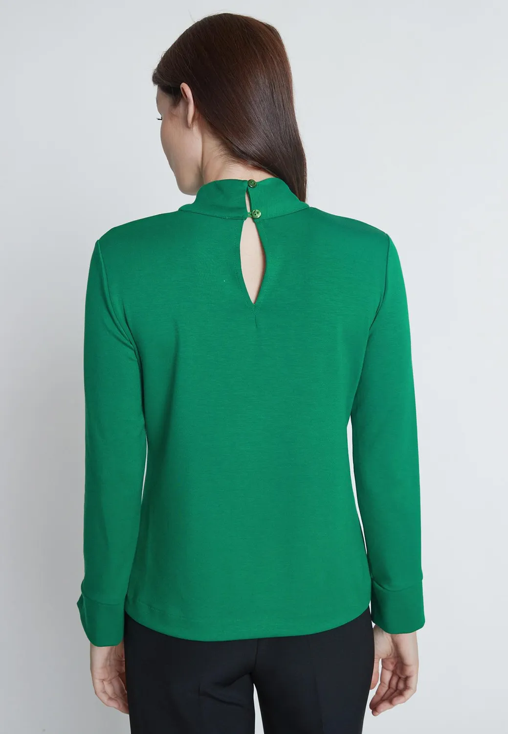 Ana Alcazar Meolis top lupetto verde corto