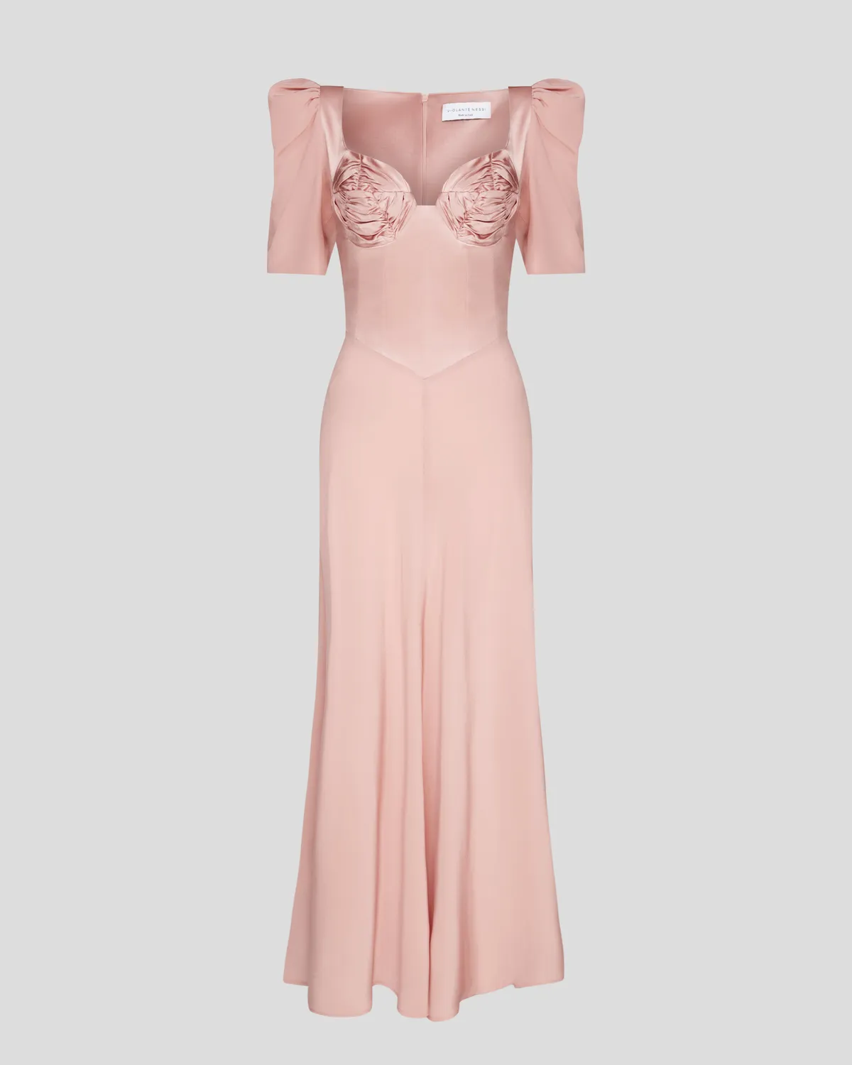 Violante Nessi Baccarat abito rosa raso seta
