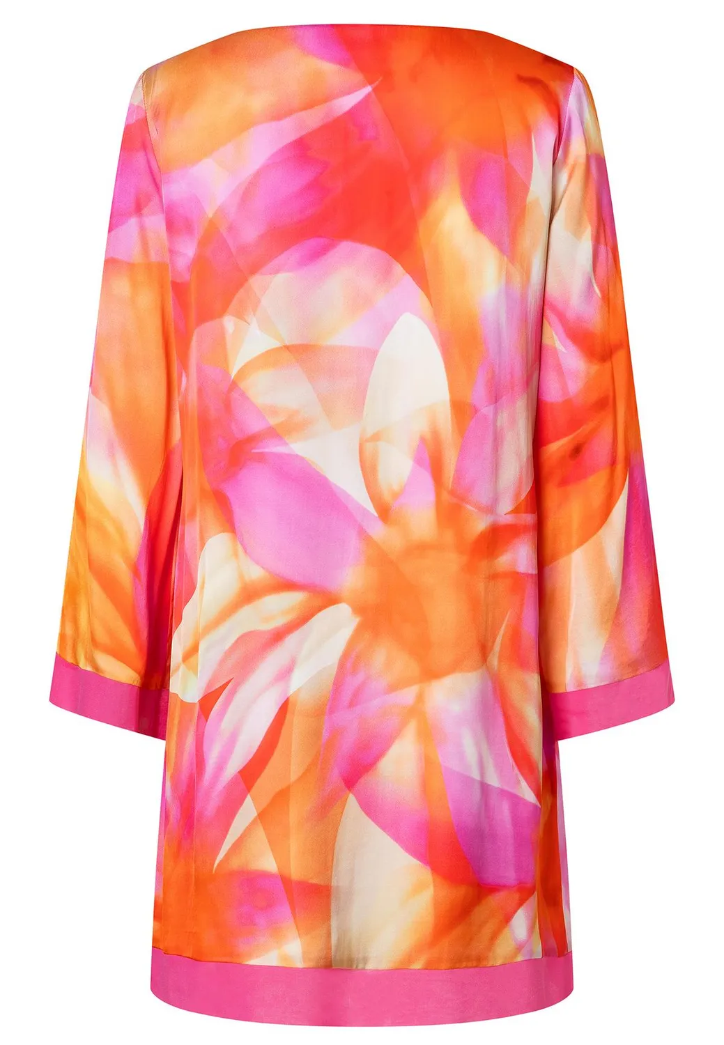 Ana Alcazar Zawoni abito tunica floreale arancio rosa