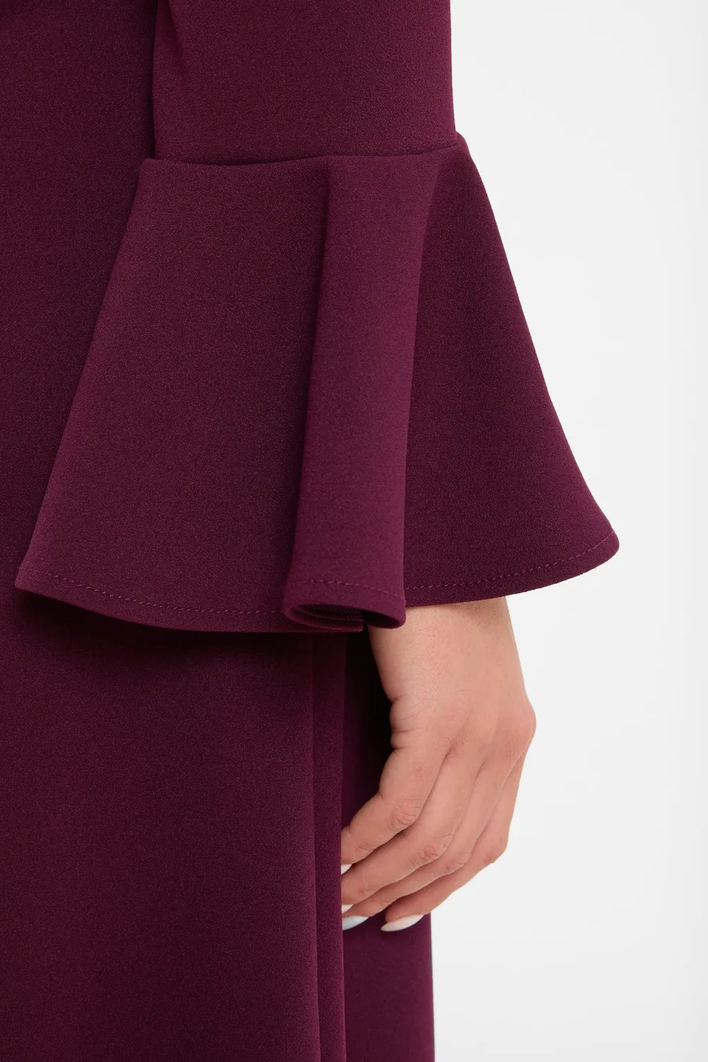 Ana Alcazar Cima abito viola midi volant