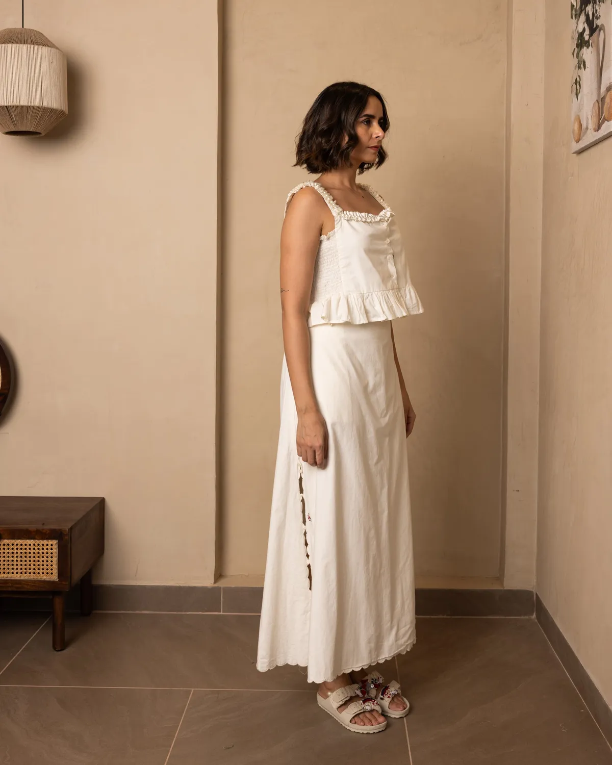 Our Dve Nautica Zoe set top gonna beige