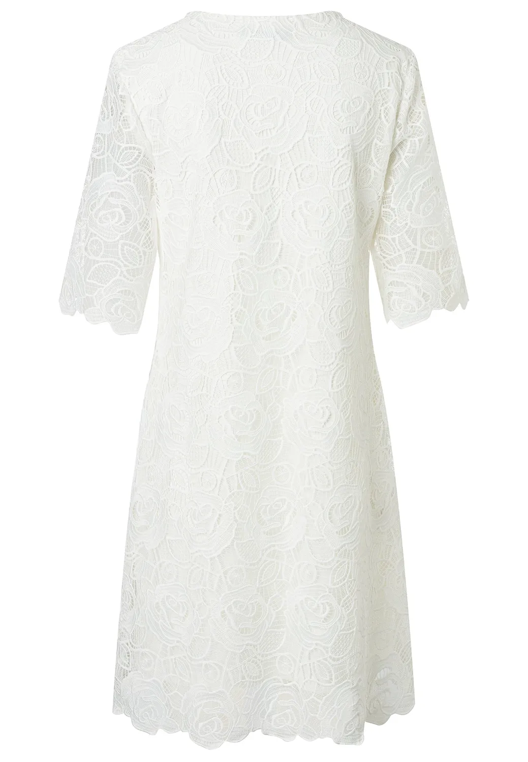 Ana Alcazar Daeva abito pizzo bianco scollo V