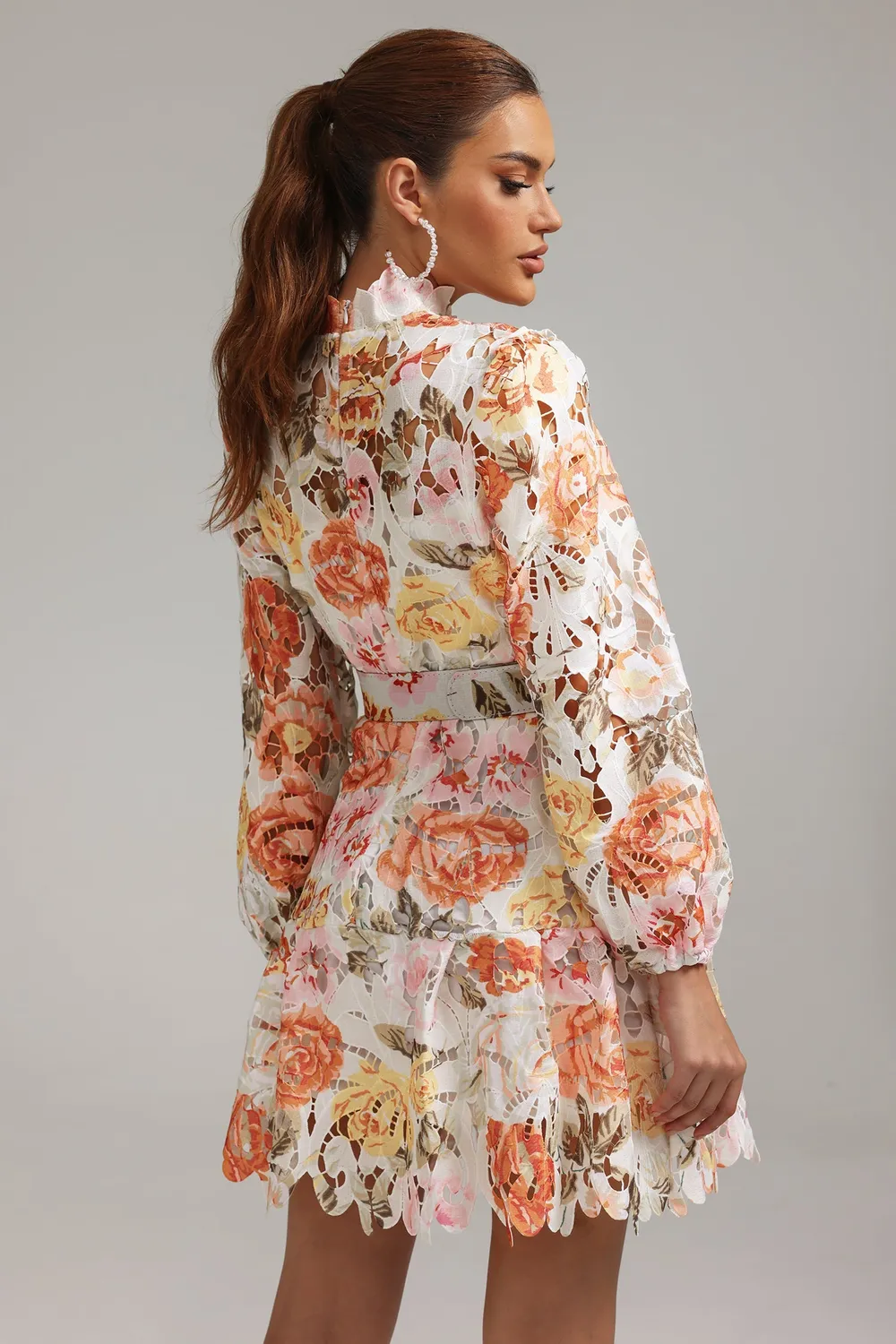 Bella Barnett Jenny abito mini floreale S maniche lunghe