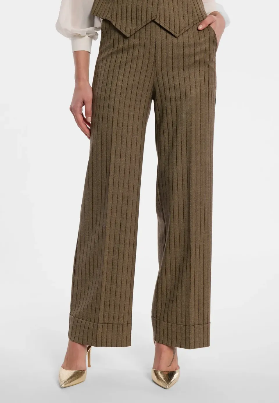 Ana Alcazar Endessa pantaloni marlene gessato