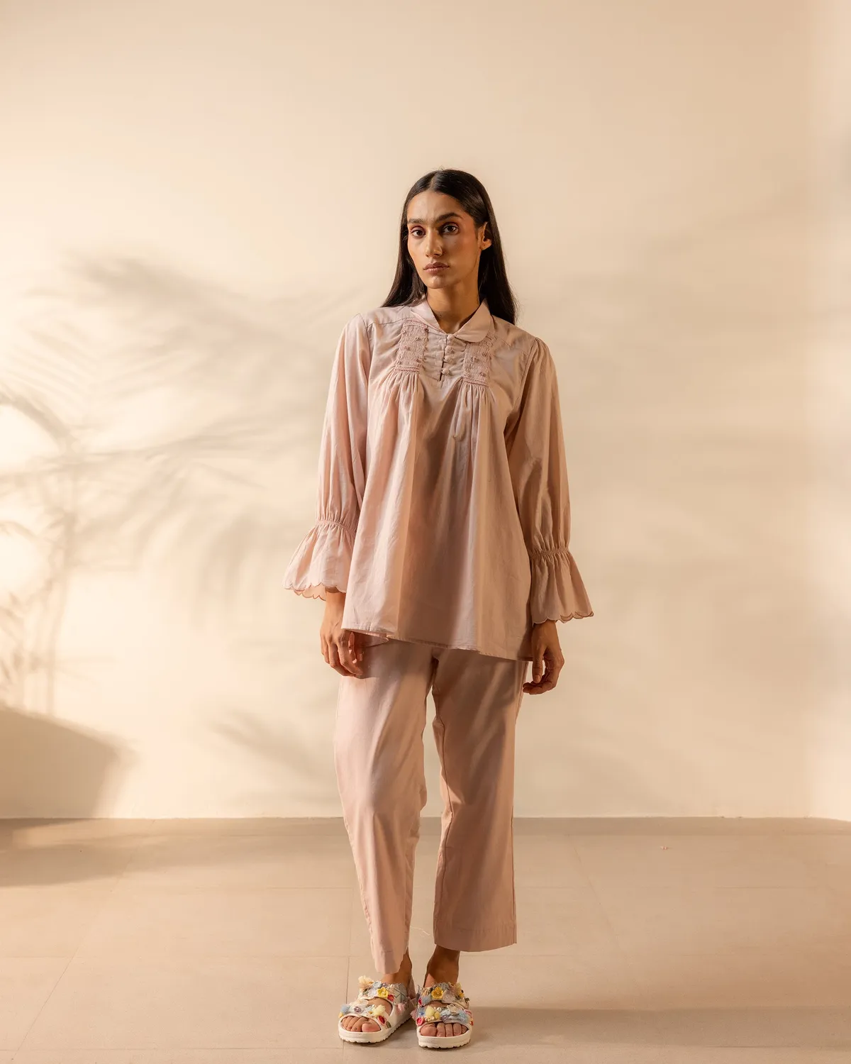 Our Dve Tangerine Zesty Pantaloni rosa flamingo cotone