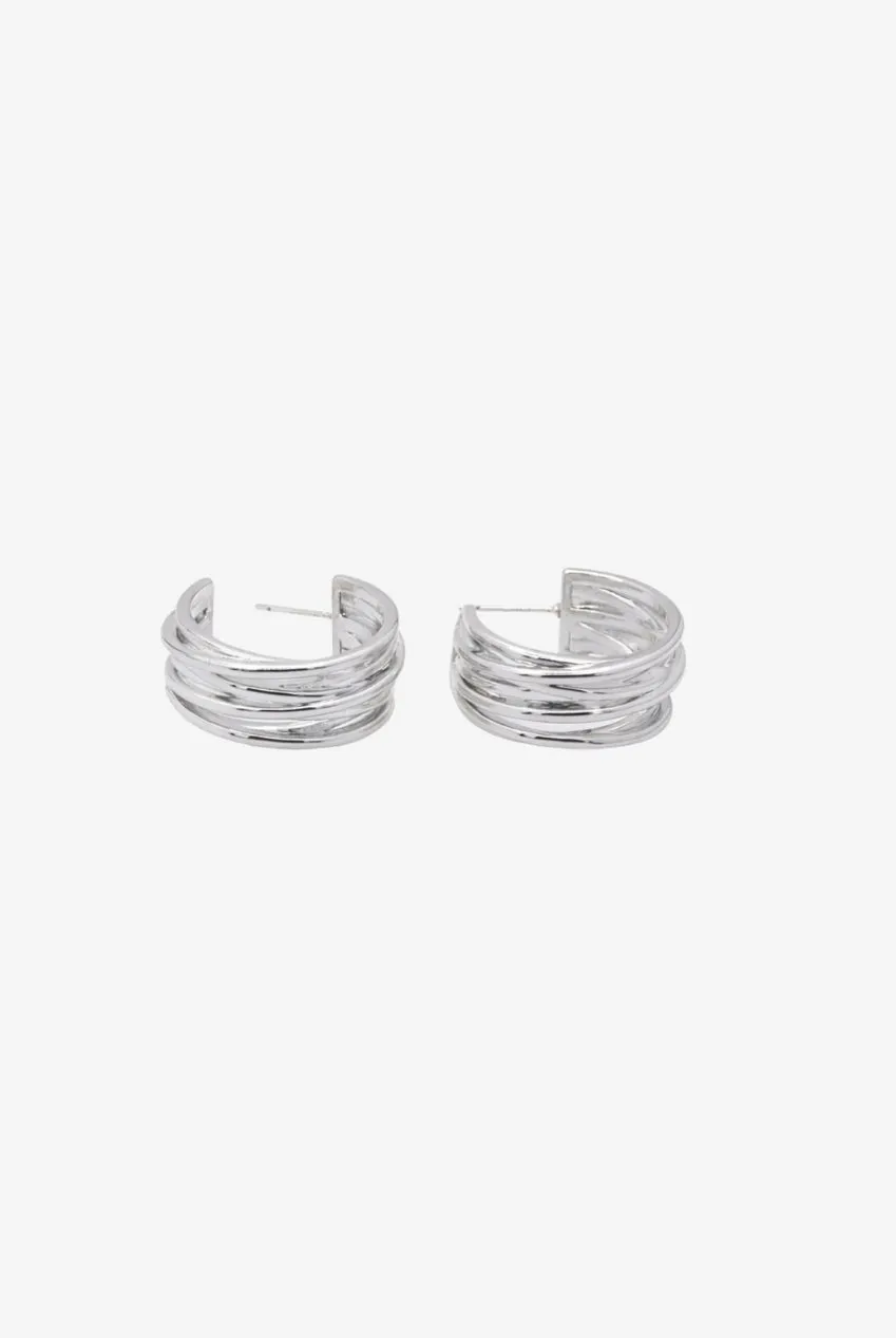 Uchi & Soto Nami Silver Twist orecchini argento onda