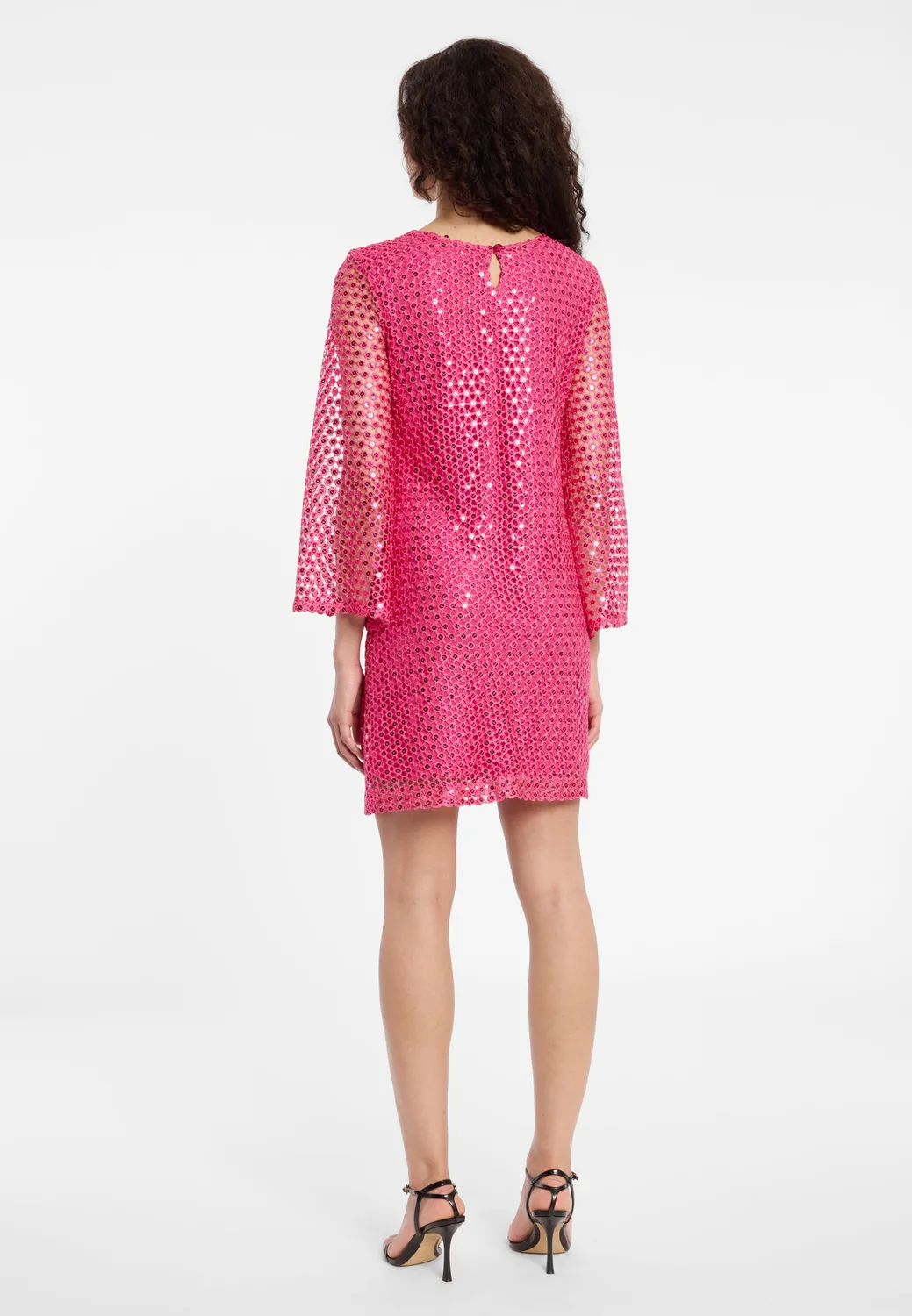 Ana Alcazar Zadaba abito tunica pizzo fucsia