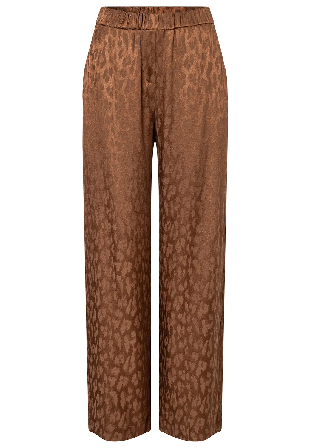 Ana Alcazar Dohia pantaloni satin larghi animalier