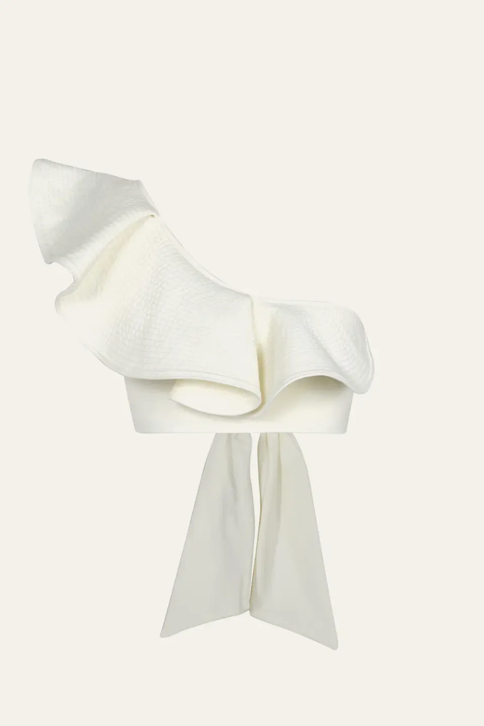Johanna Ortiz Bolero Life top bikini ecru monospalla lycra