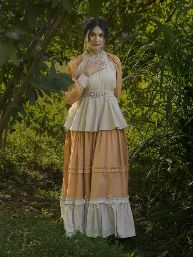 Our Dve Zuphlas abito maxi arancione cotone