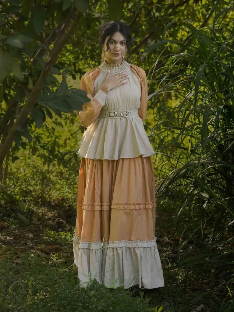 Our Dve Zuphlas abito maxi arancione cotone