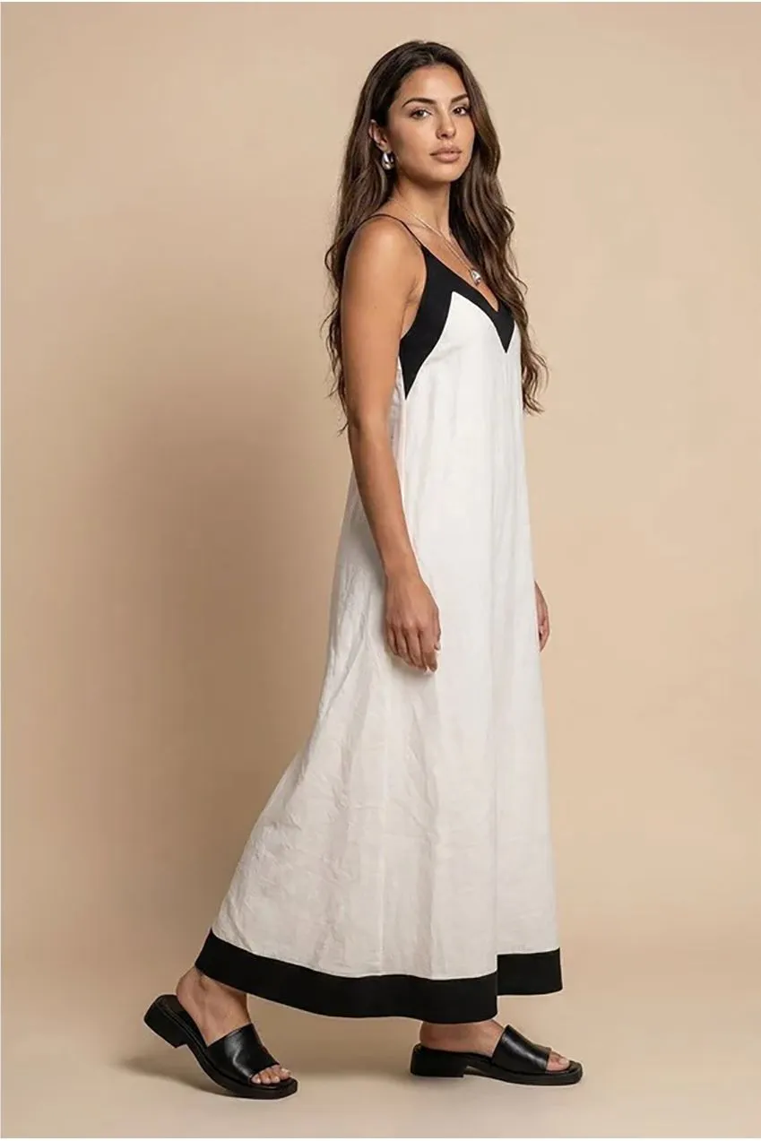 Urban Bliss Contrast abito maxi crema color-block