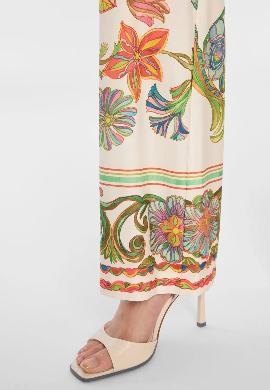 Ana Alcazar Donia pantaloni jersey floreali larghi
