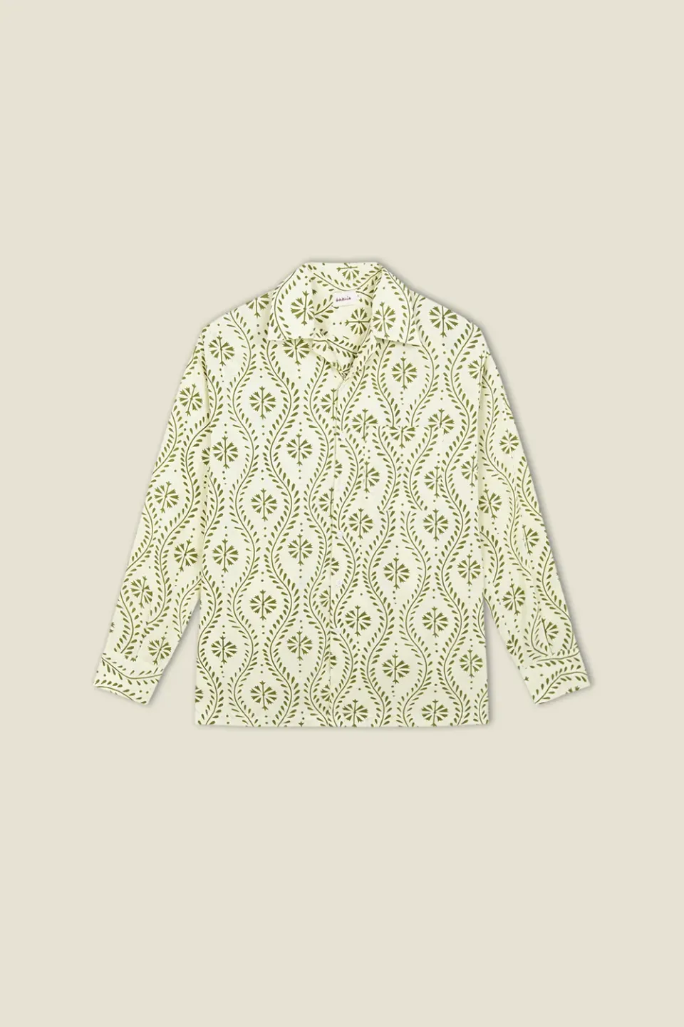 Dahlia Harry camicia verde cotone vestibilità ampia