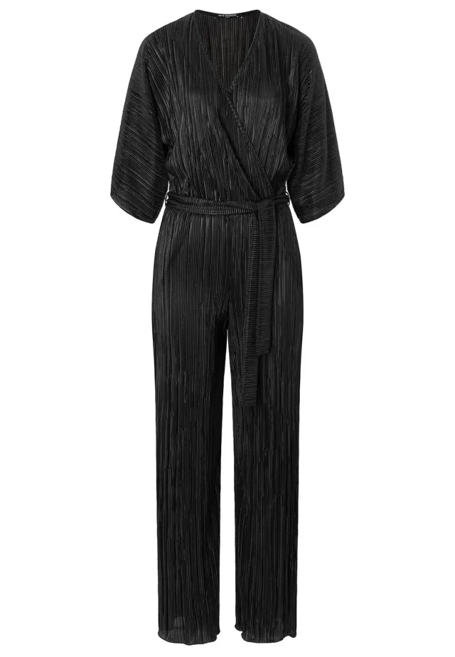 Ana Alcazar Tebora tuta jumpsuit nera pieghettata