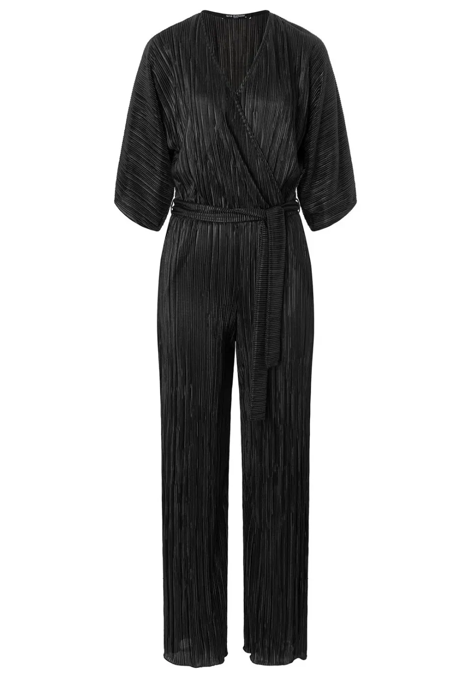 Ana Alcazar Tebora tuta jumpsuit nera pieghettata