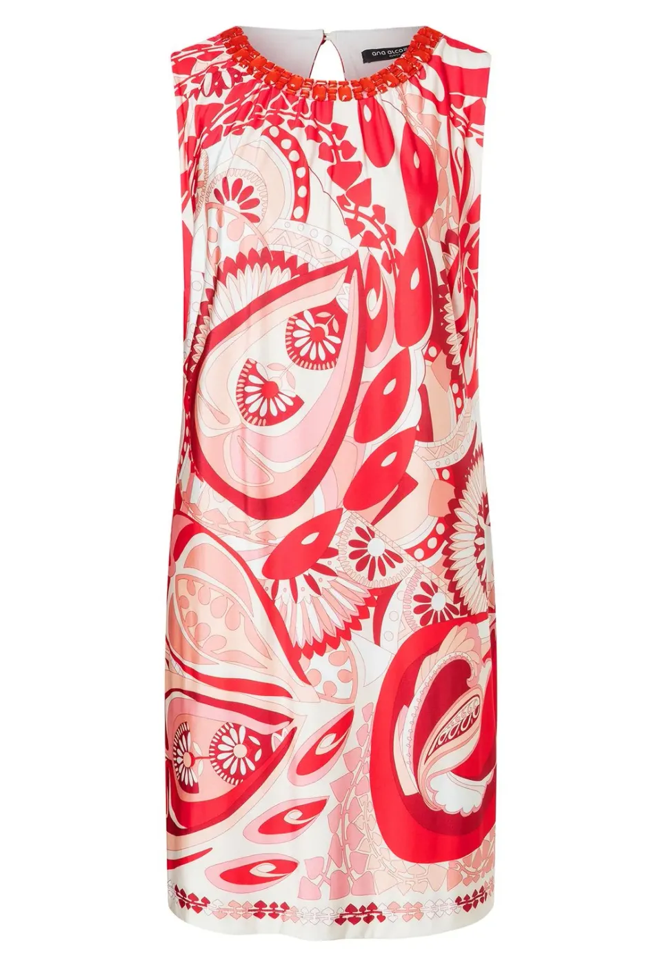 Ana Alcazar Zina abito smanicato jersey fantasia floreale
