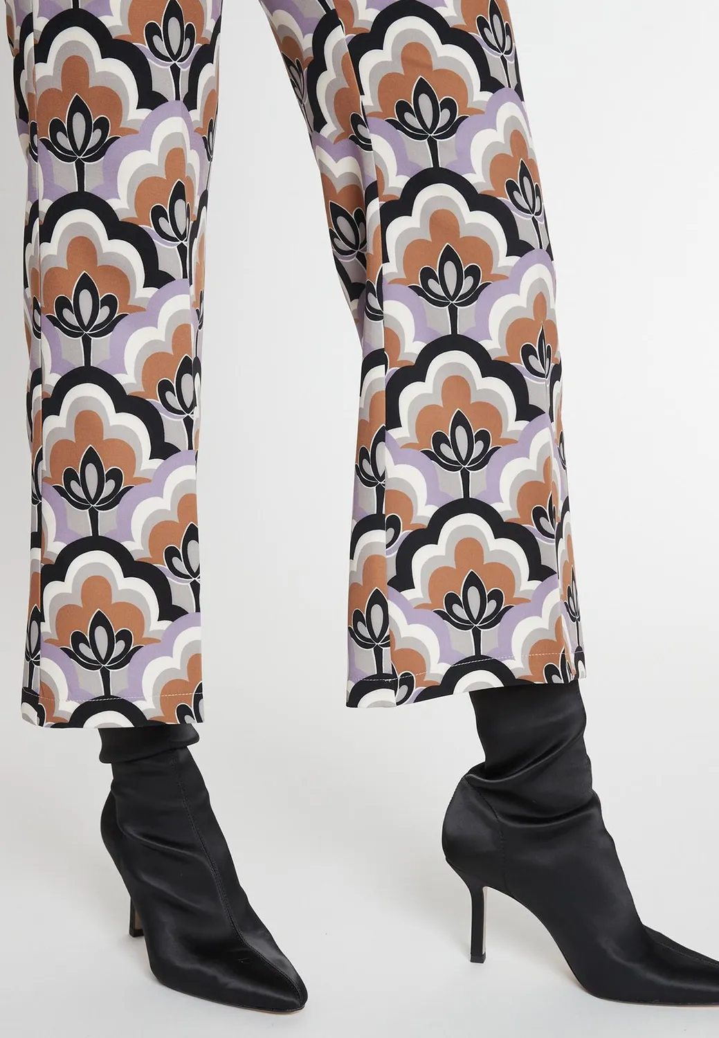 Ana Alcazar Maira pantaloni cropped stampa retro