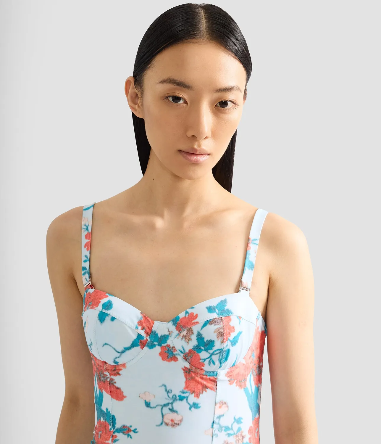 Erdem Floral Print One Piece costume intero papaveri