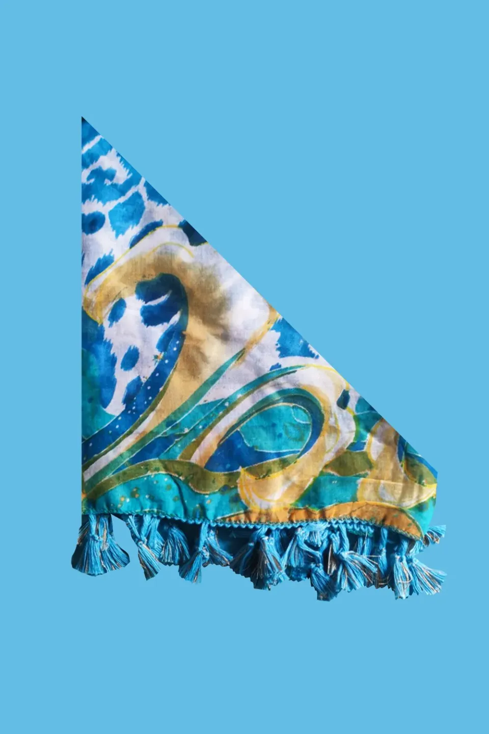 Antica Sartoria Everywhere DV2129 foulard triangolo turchese cotone