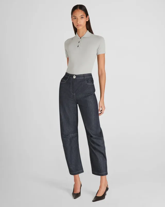 Violante Nessi Andy jeans blu cotone organico