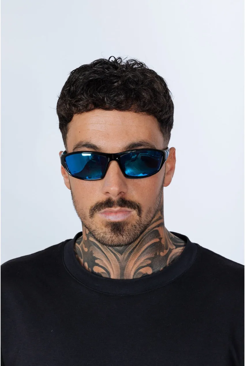 SVNX Outdoor Racer occhiali da sole nero blu UV400