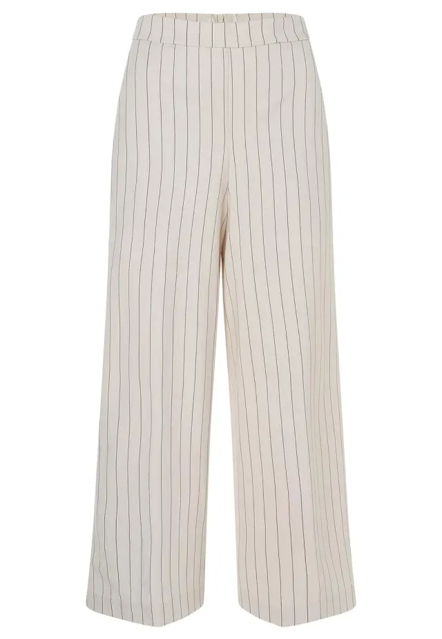 Ana Alcazar Zasina pantaloni culotte ecru gessati