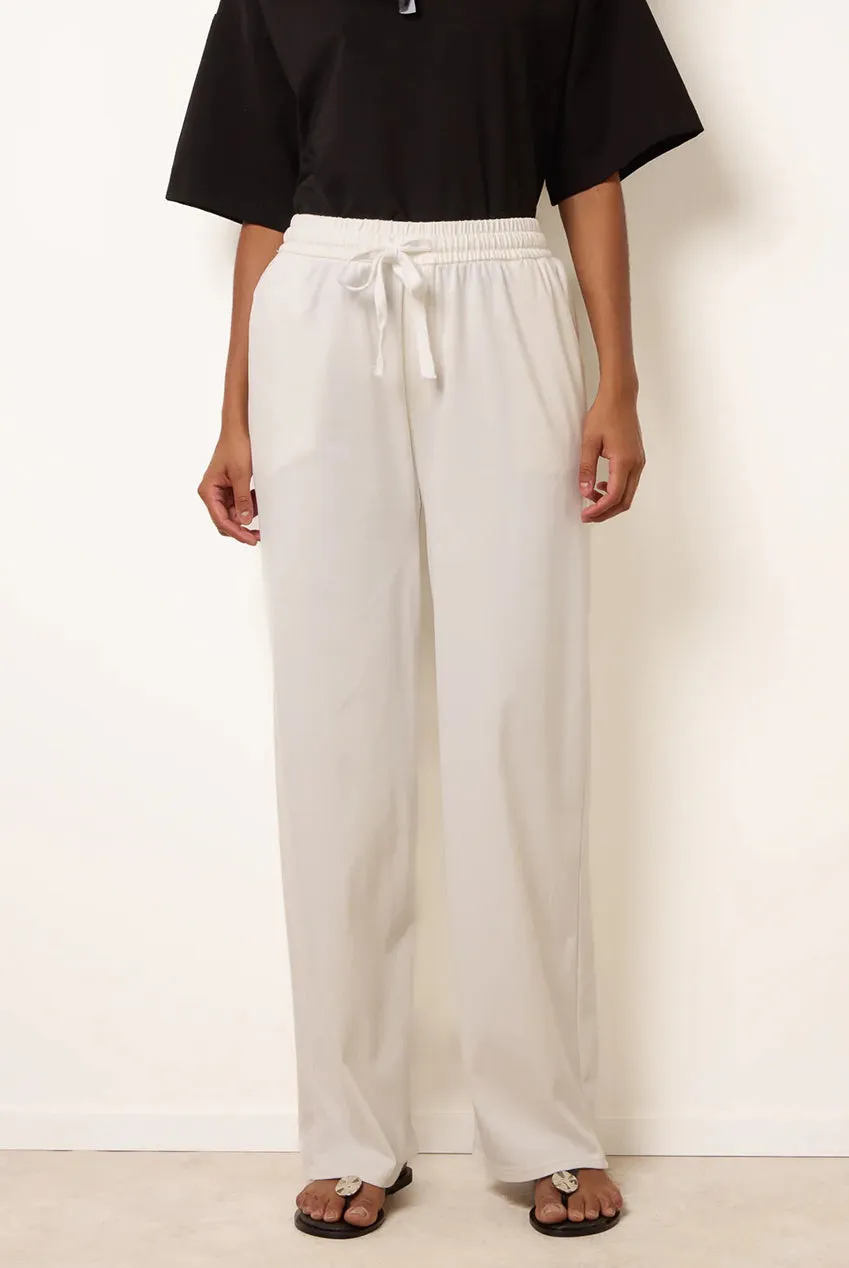 Blue Vanilla Elastic Waist pantaloni donna bianchi flare