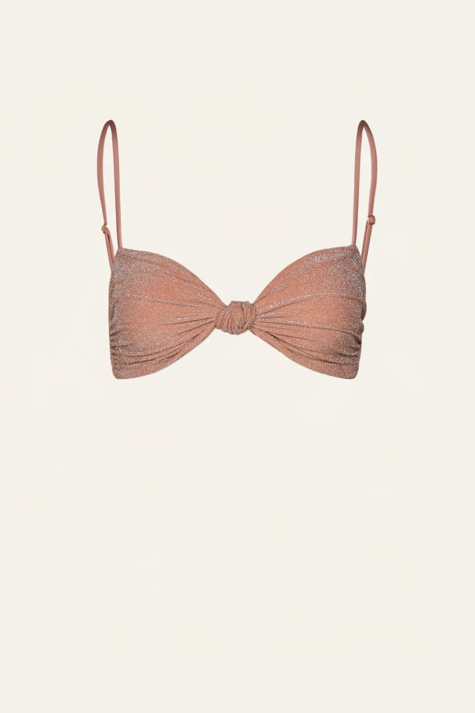 Johanna Ortiz Heliconia top bikini rosa lycra lurex