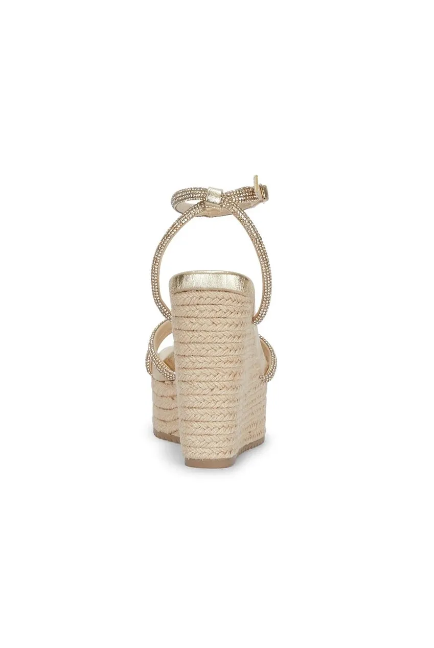 Malow London Ava sandali zeppa neri 38 plateau espadrillas