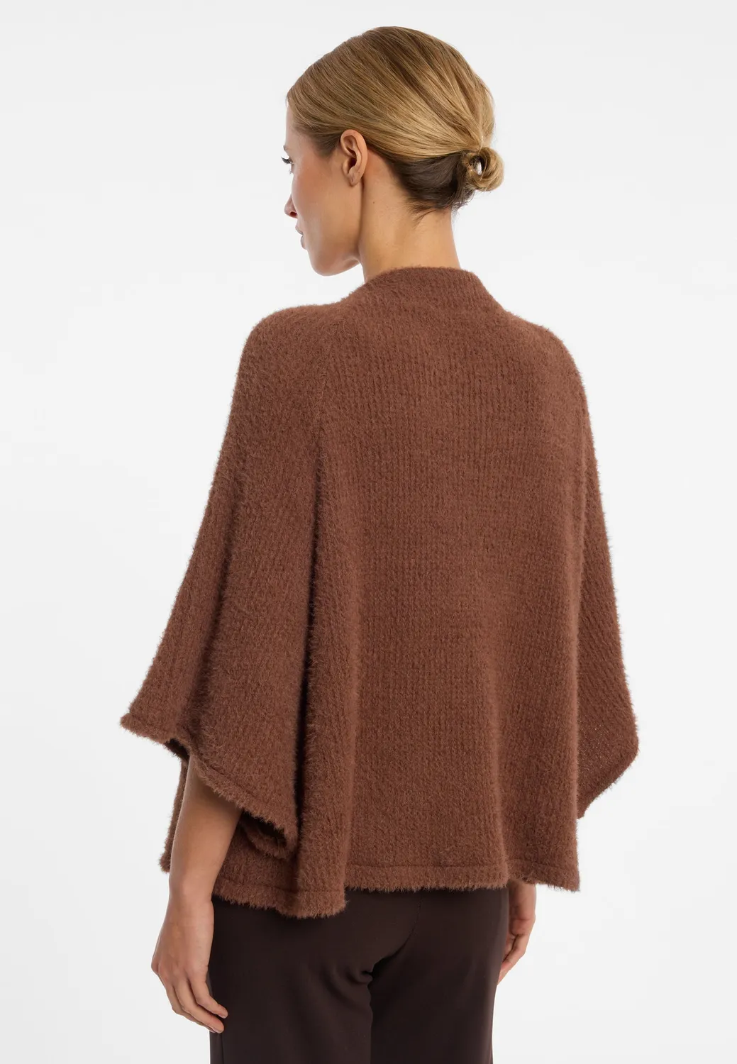 Ana Alcazar Enavia giacca peluche corta cognac