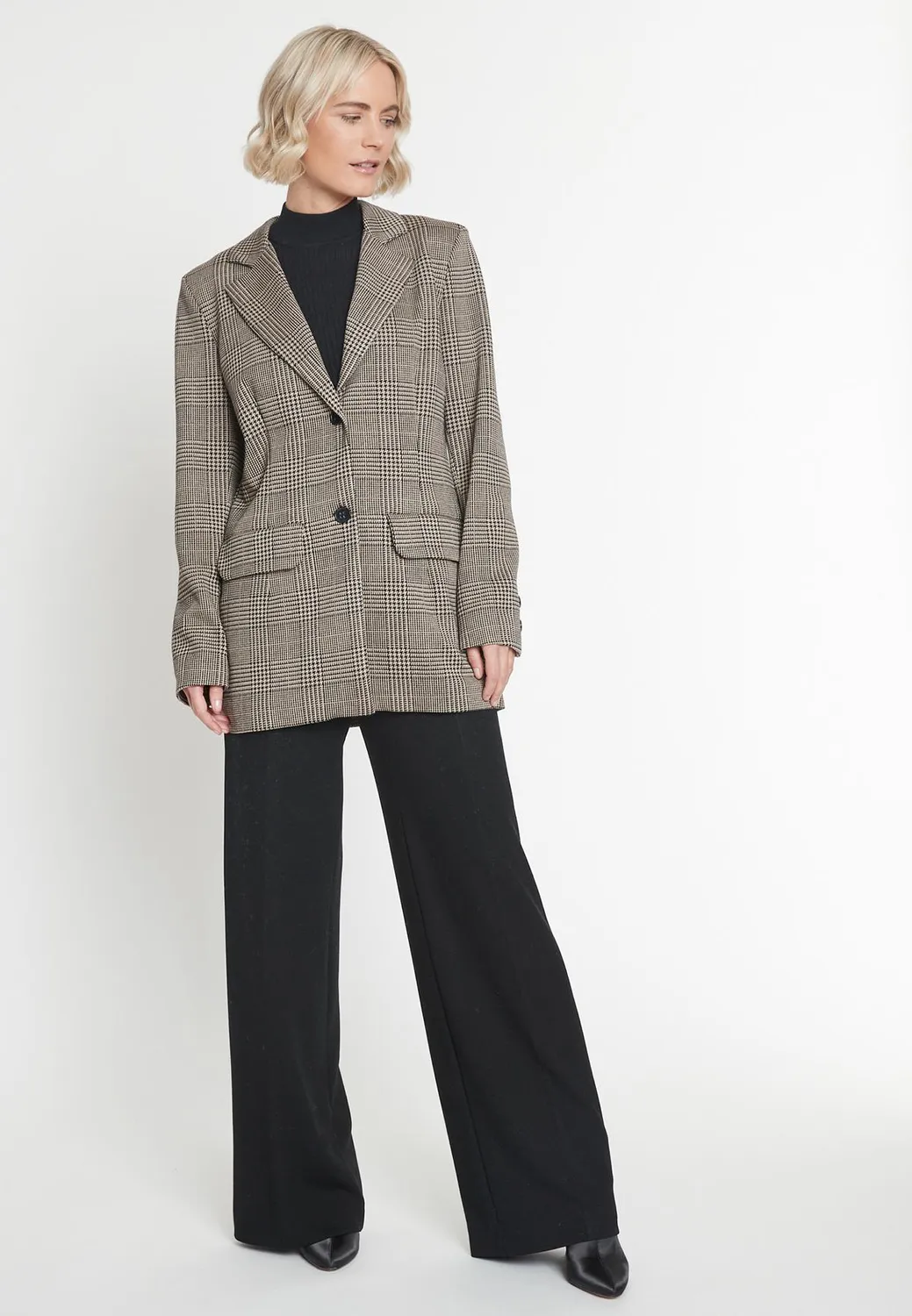 Ana Alcazar Mia blazer quadri taglio oversize