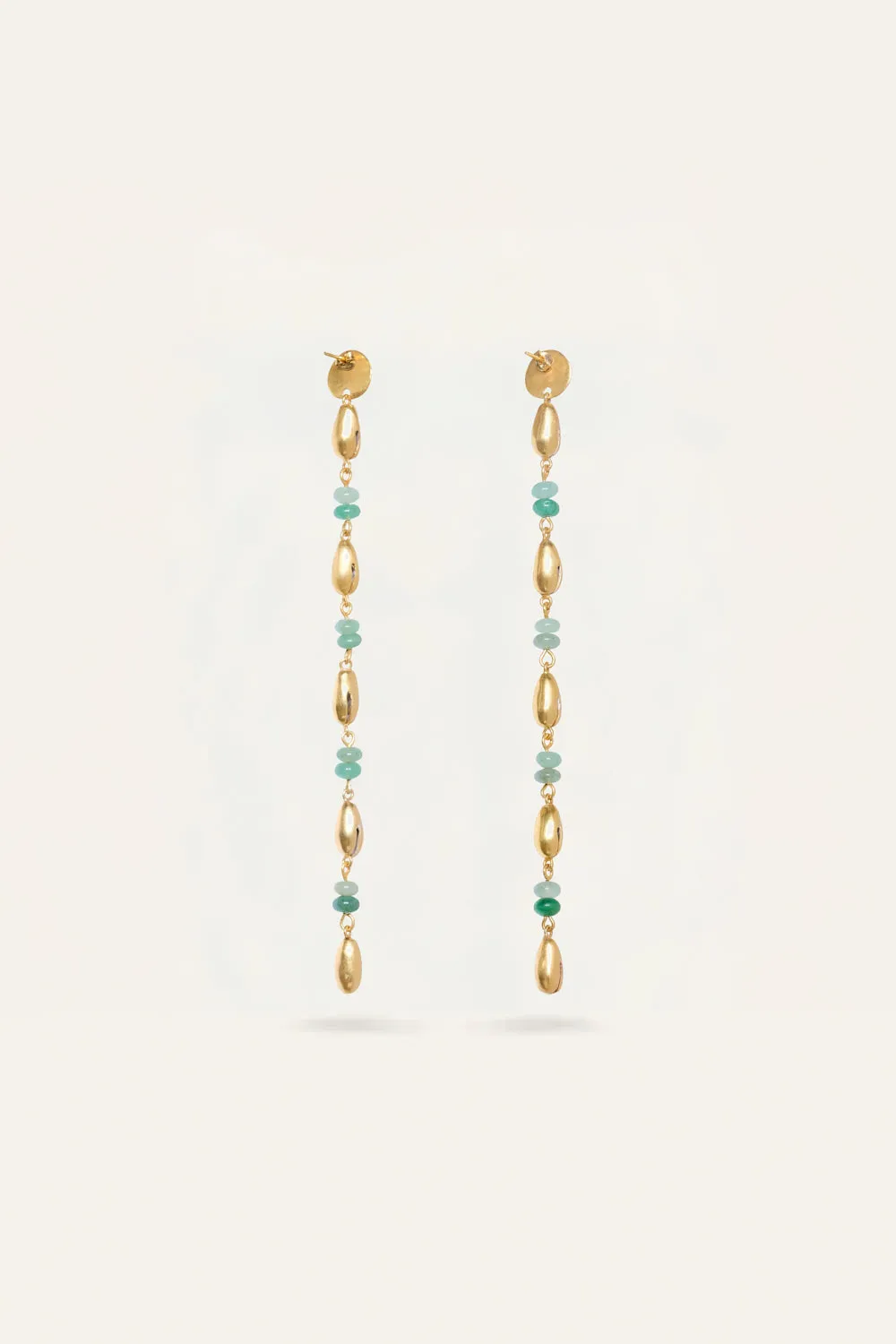 Johanna Ortiz Tairona Dreams orecchini oro verde quarzo