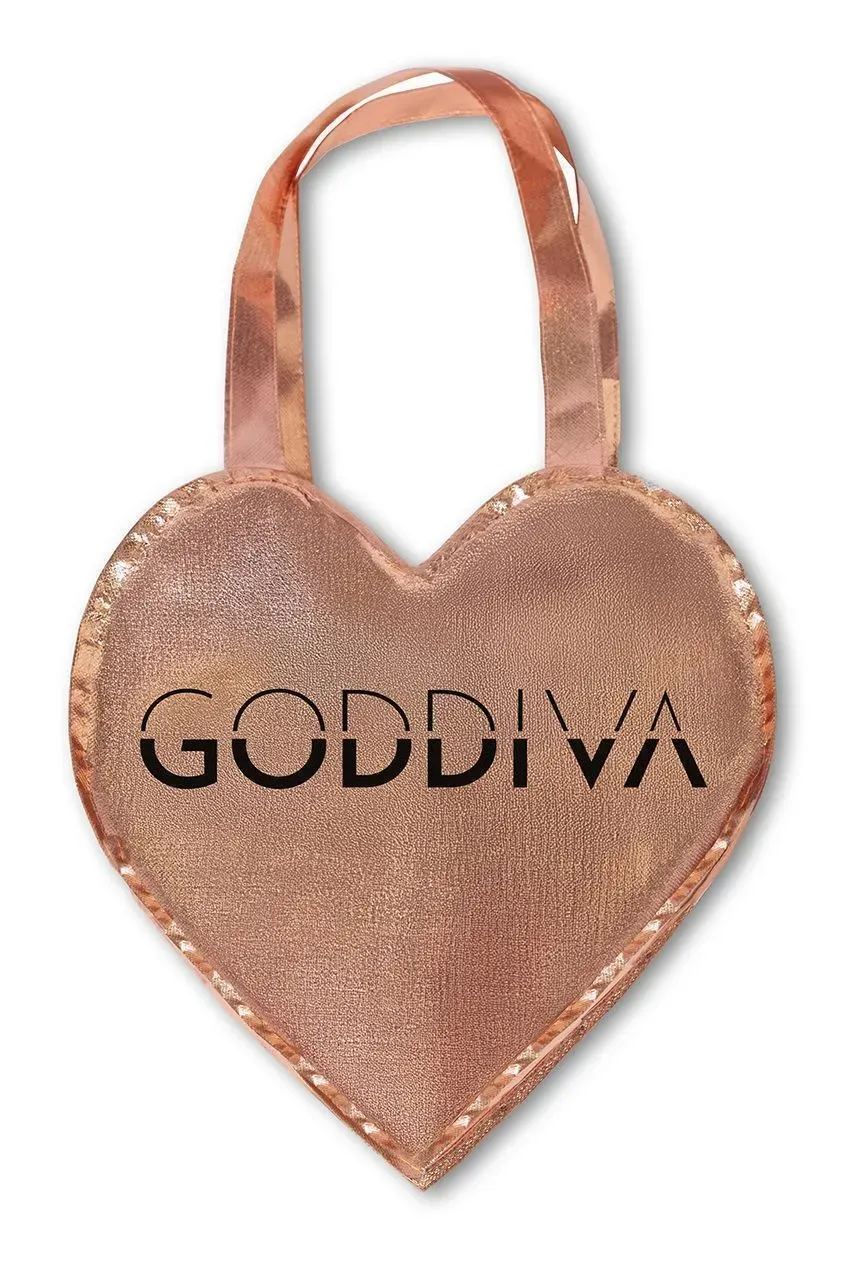 Goddiva Heart Shaped Foil borsa shopper cuore oro rosa
