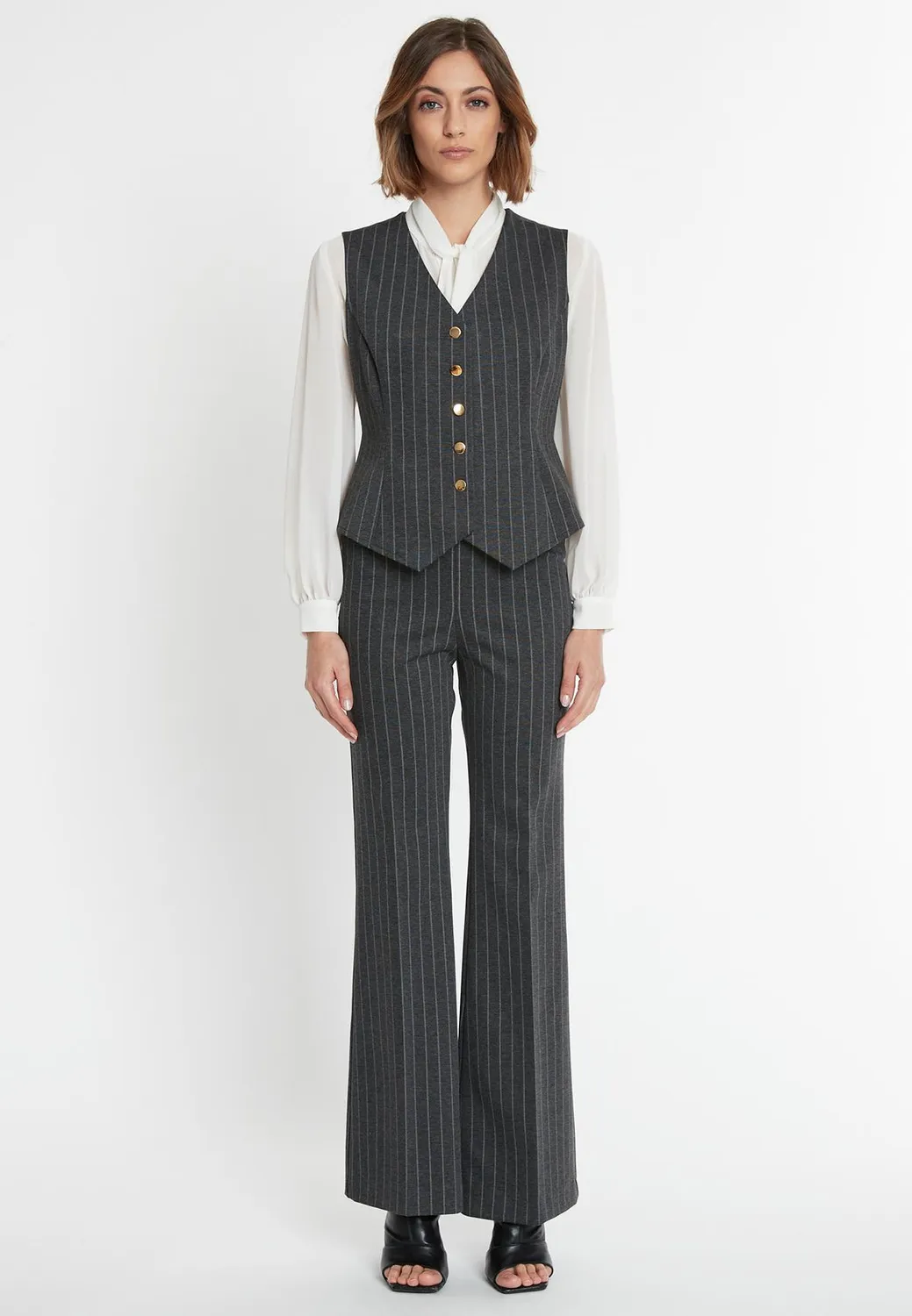 Ana Alcazar Somira gilet jersey gessato