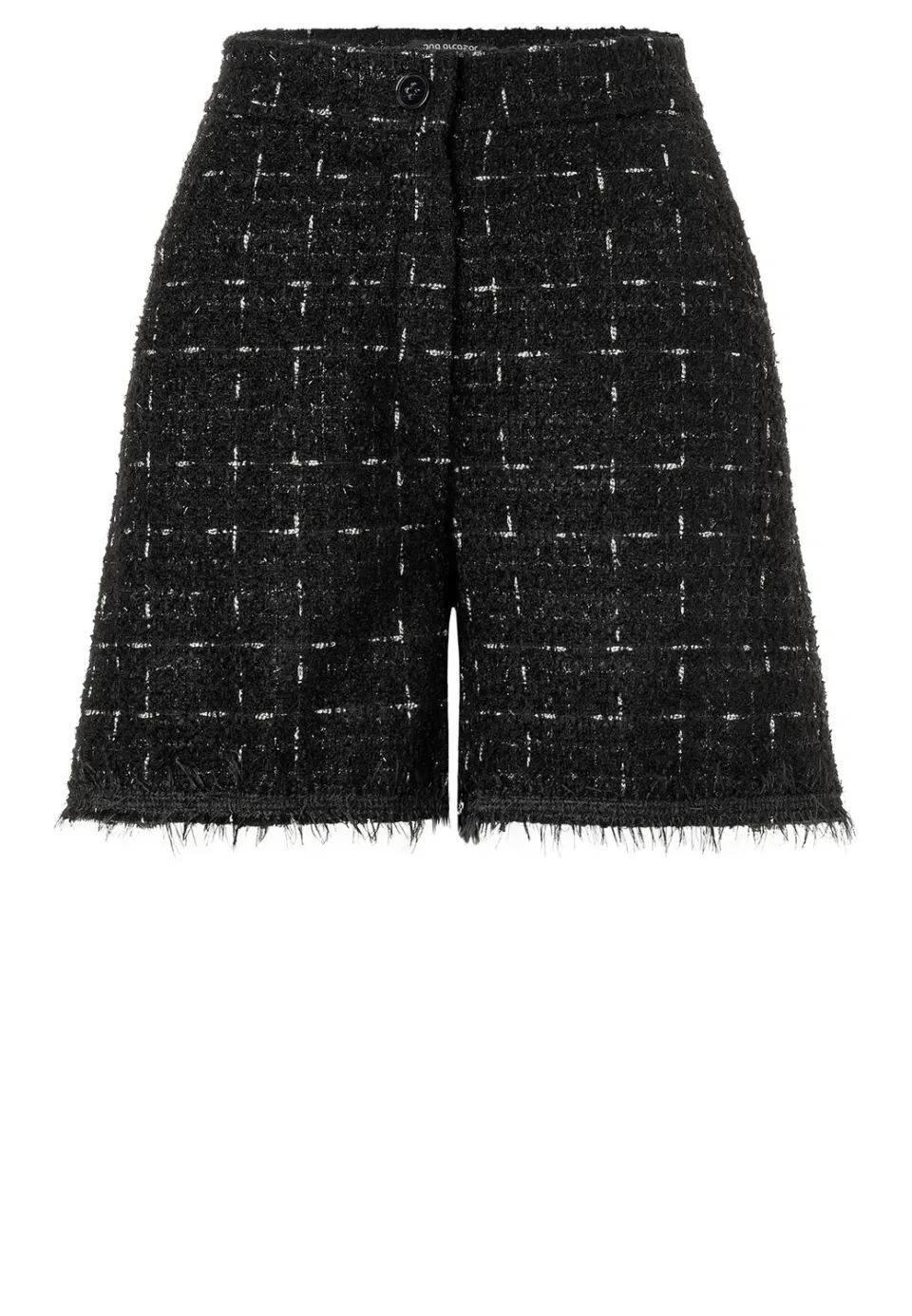 Ana Alcazar Sadena shorts bouclé neri eleganti