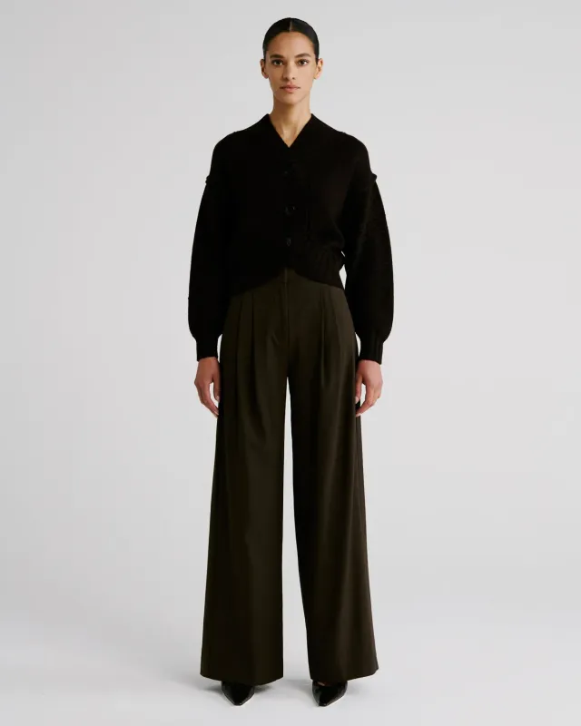 Violante Nessi Scanavino cardigan marrone lana merino