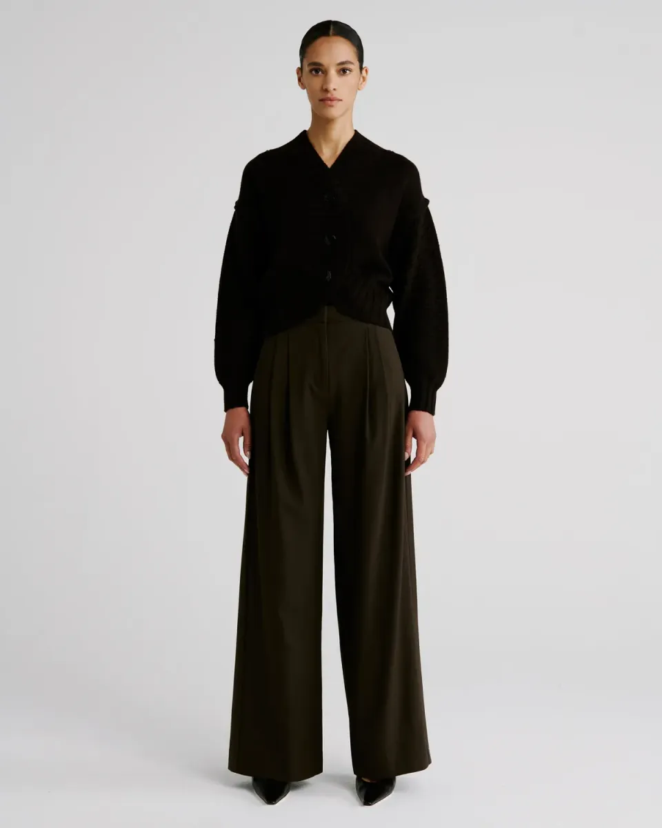 Violante Nessi Scanavino cardigan marrone lana merino