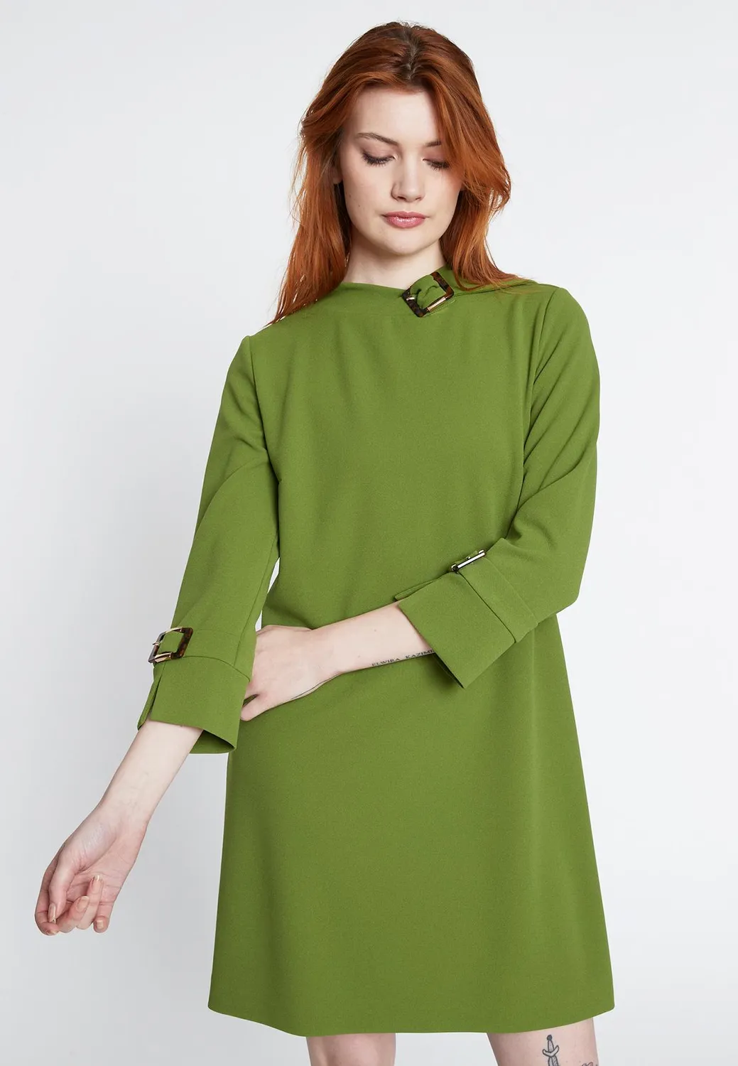 Ana Alcazar Sidana abito corto verde anni 60