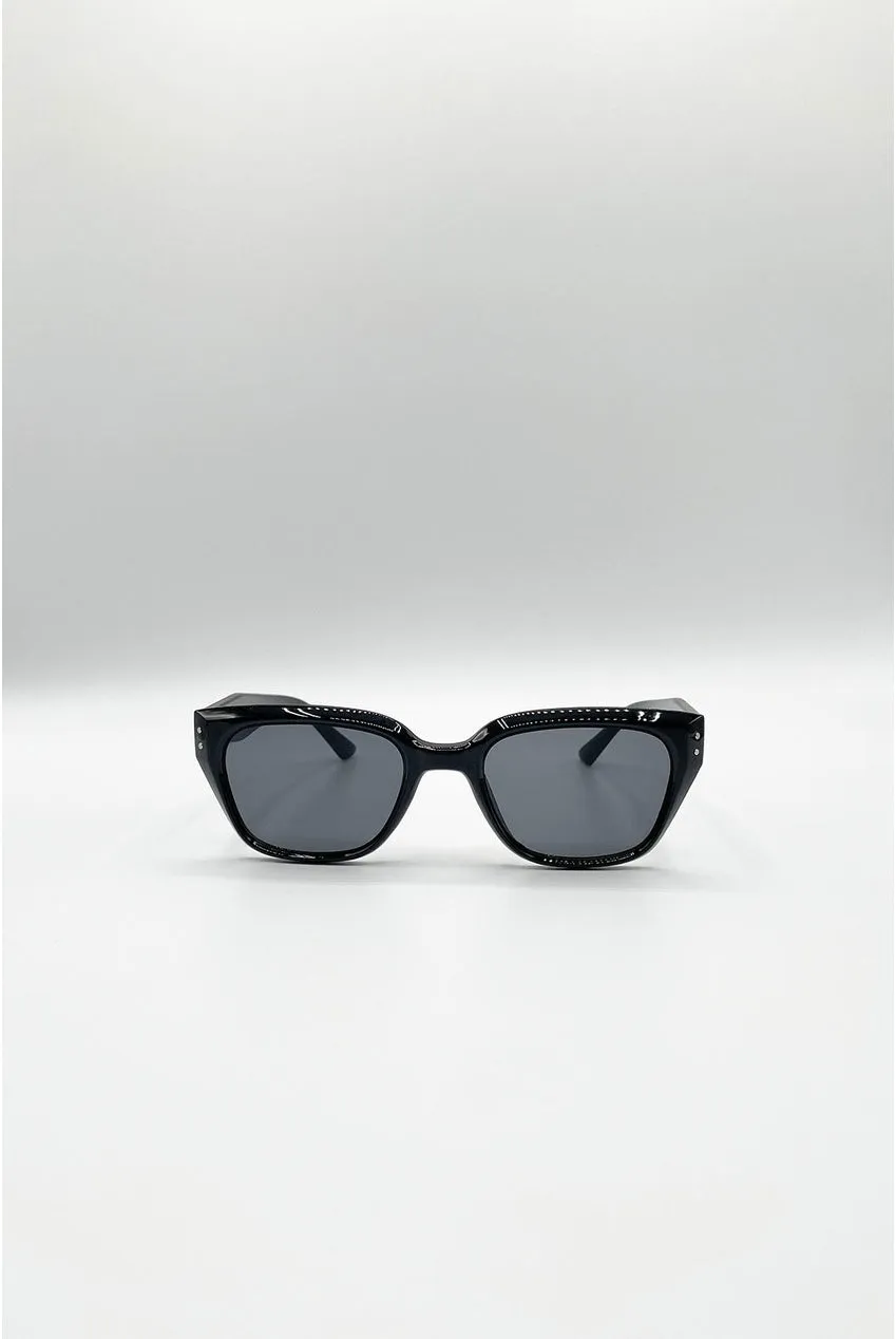 SVNX Square Cat Eye occhiali sole neri montatura quadrata