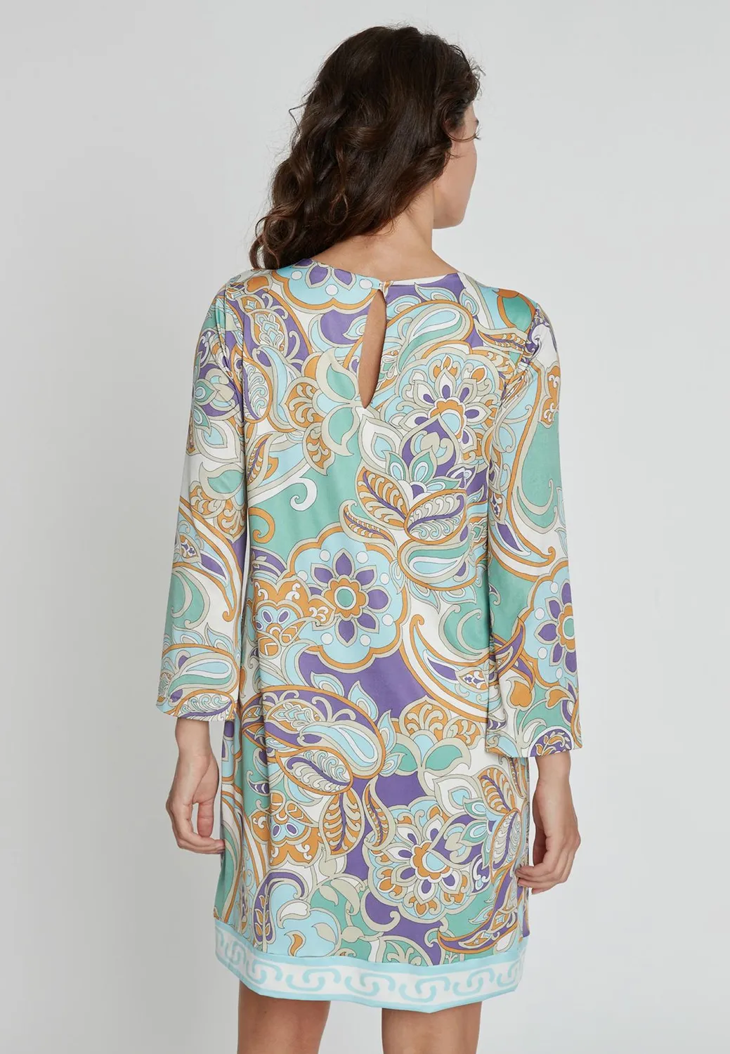 Ana Alcazar Kisina abito corto paisley pastel