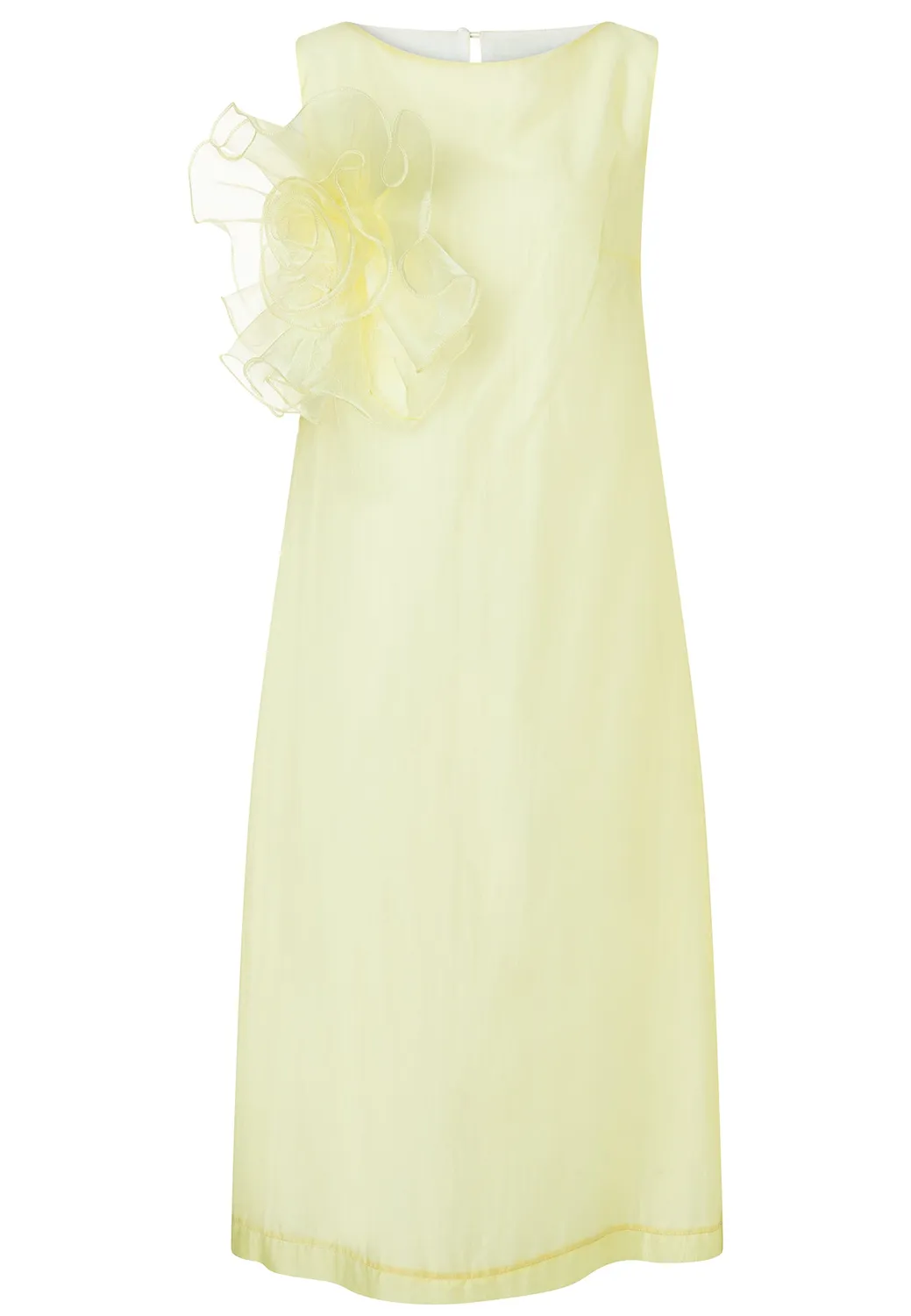 Ana Alcazar Dawna abito midi giallo pastello lyocell