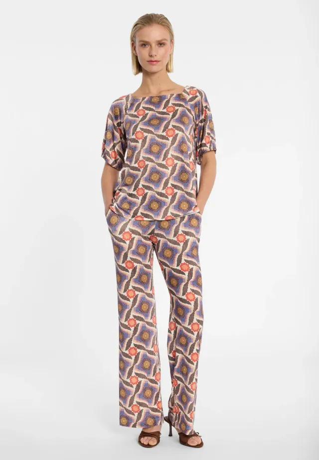 Ana Alcazar Dolve pantaloni fantasia viola mesh