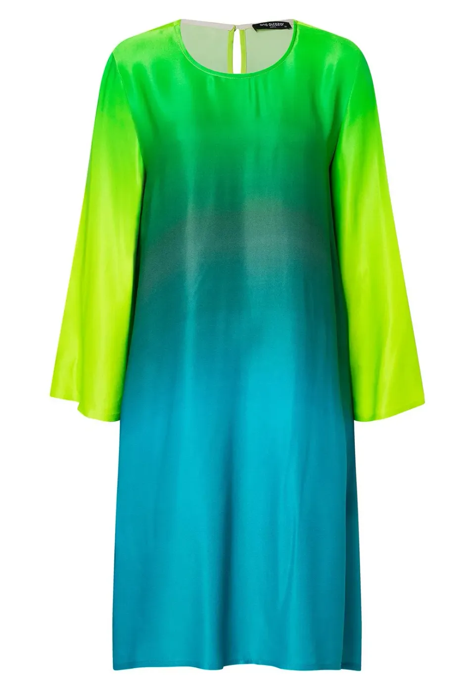 Ana Alcazar Rapyas abito tunica sfumato aqua lime maniche