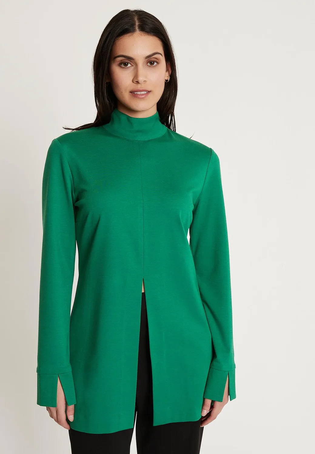 Ana Alcazar Iwani top maniche lunghe verde