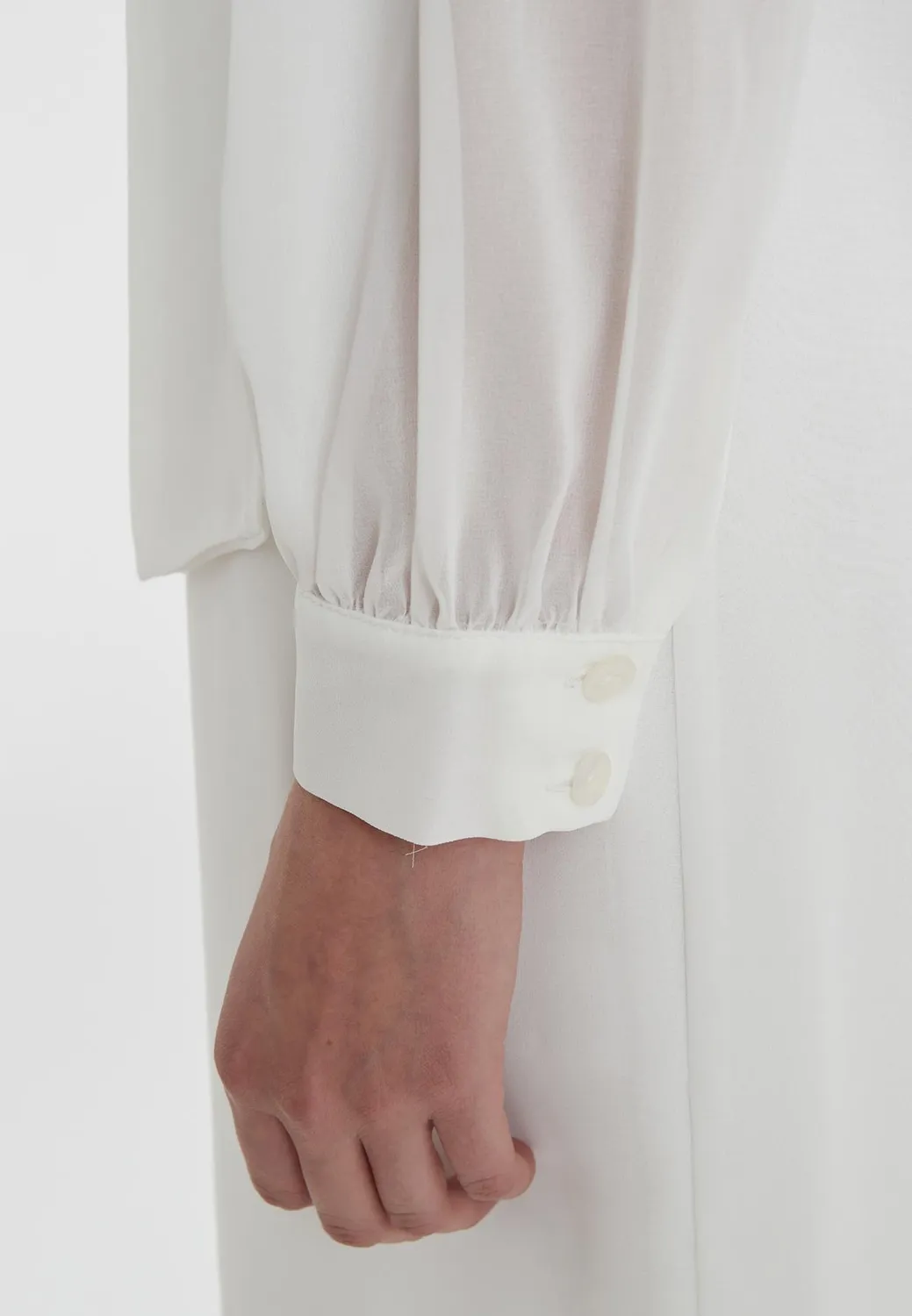 Ana Alcazar Tiwea abito chiffon bianco corto