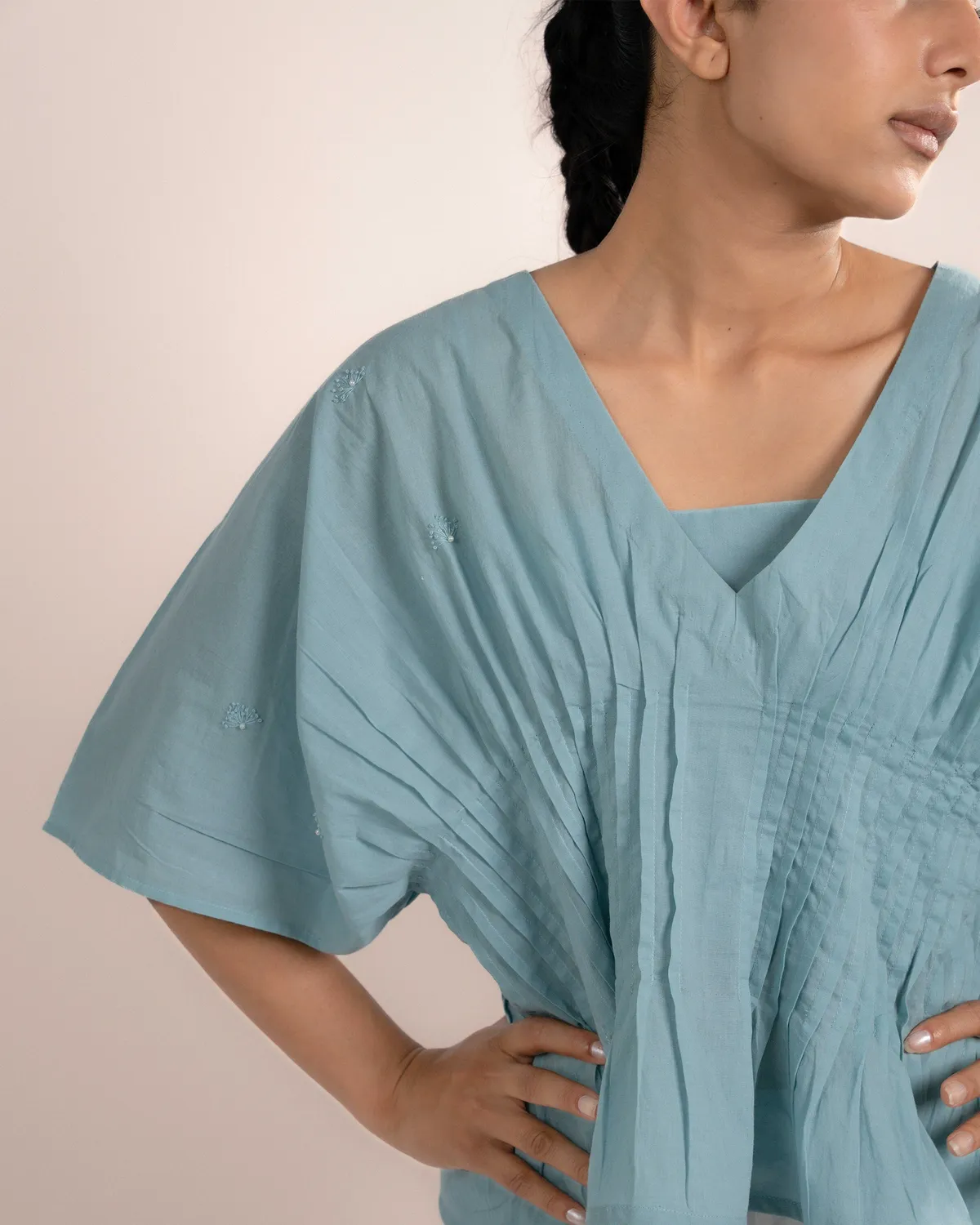 Our Dve Eira Tube Top top donna blu mare 2 pezzi cotone