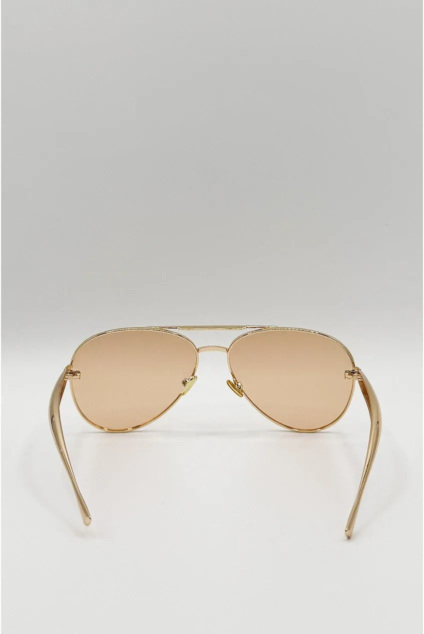 SVNX Aviator SG2605606 occhiali da sole marroni metallo